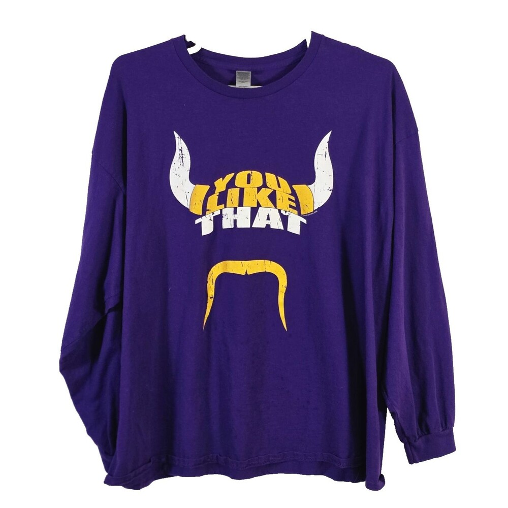 Minnesota Vikings Men's‎ 3XL Purple " You Like That" Long Sleeve T-Shirt